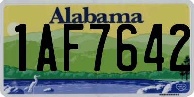 AL license plate 1AF7642
