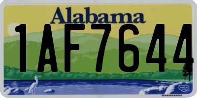 AL license plate 1AF7644