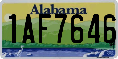 AL license plate 1AF7646