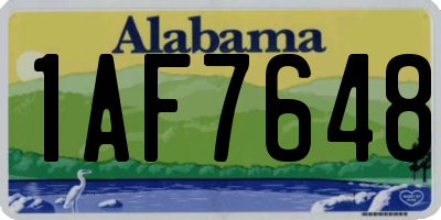 AL license plate 1AF7648