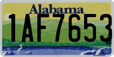 AL license plate 1AF7653
