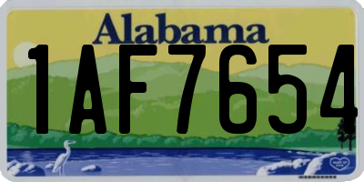 AL license plate 1AF7654