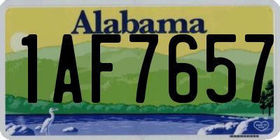 AL license plate 1AF7657