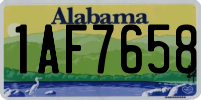 AL license plate 1AF7658