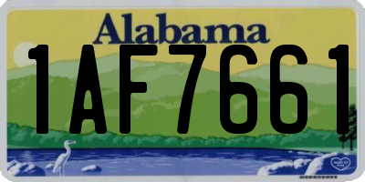 AL license plate 1AF7661