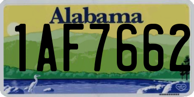 AL license plate 1AF7662