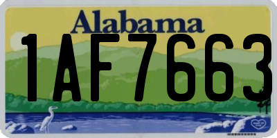 AL license plate 1AF7663