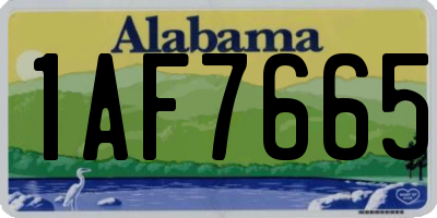 AL license plate 1AF7665
