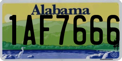 AL license plate 1AF7666