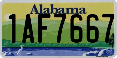 AL license plate 1AF7667