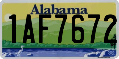 AL license plate 1AF7672