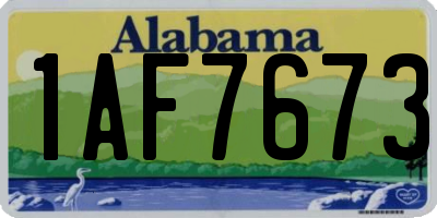 AL license plate 1AF7673