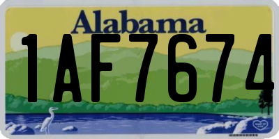 AL license plate 1AF7674