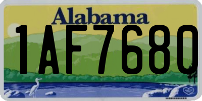 AL license plate 1AF7680
