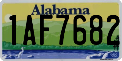 AL license plate 1AF7682