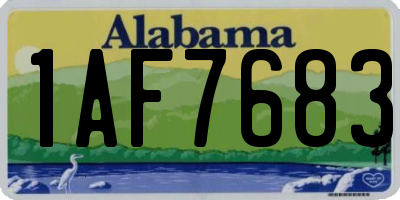 AL license plate 1AF7683
