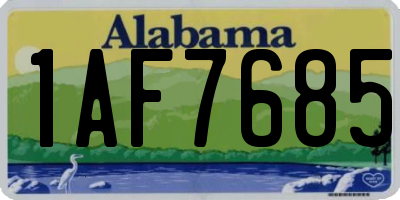 AL license plate 1AF7685