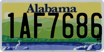 AL license plate 1AF7686