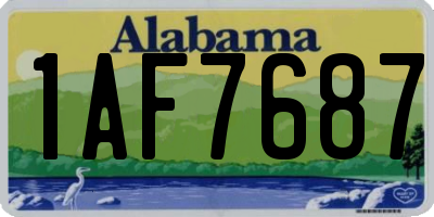 AL license plate 1AF7687