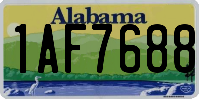 AL license plate 1AF7688