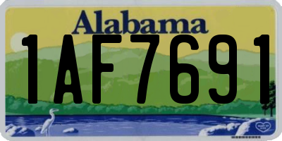 AL license plate 1AF7691