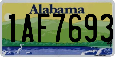 AL license plate 1AF7693
