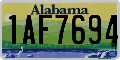 AL license plate 1AF7694