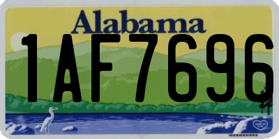 AL license plate 1AF7696
