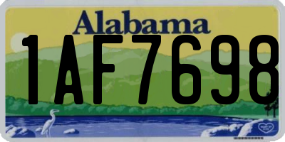 AL license plate 1AF7698