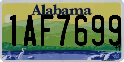 AL license plate 1AF7699