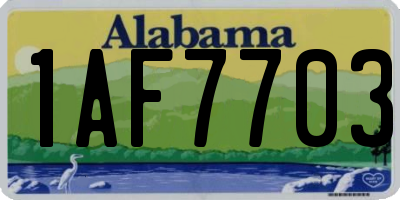 AL license plate 1AF7703