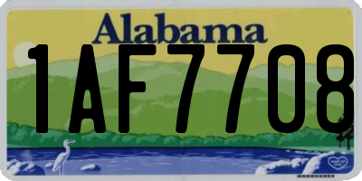 AL license plate 1AF7708