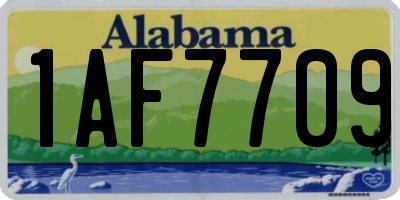 AL license plate 1AF7709