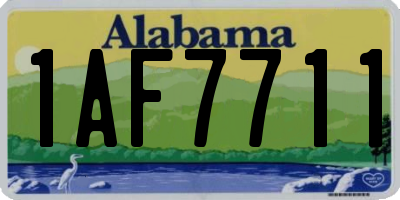 AL license plate 1AF7711
