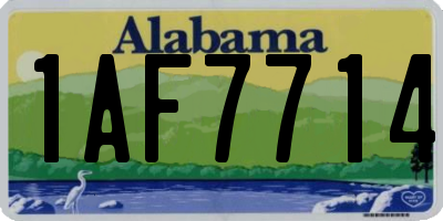AL license plate 1AF7714