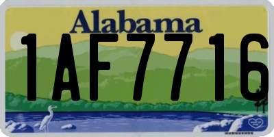AL license plate 1AF7716