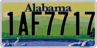 AL license plate 1AF7717