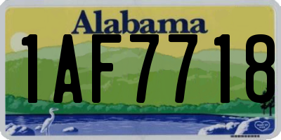 AL license plate 1AF7718