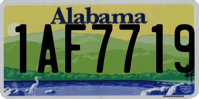 AL license plate 1AF7719