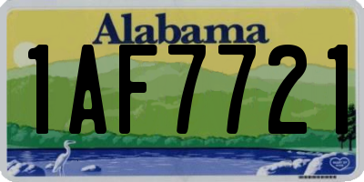 AL license plate 1AF7721