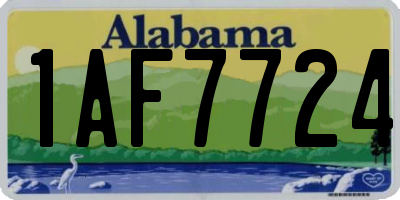 AL license plate 1AF7724
