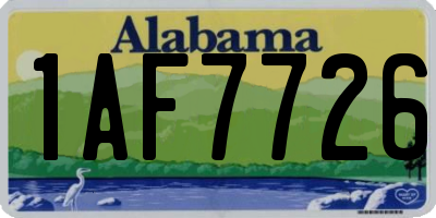 AL license plate 1AF7726