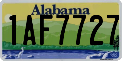 AL license plate 1AF7727