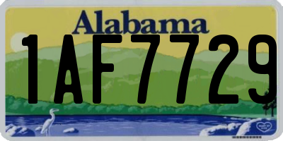 AL license plate 1AF7729