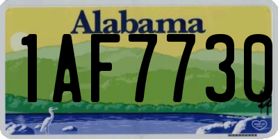 AL license plate 1AF7730