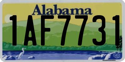 AL license plate 1AF7731