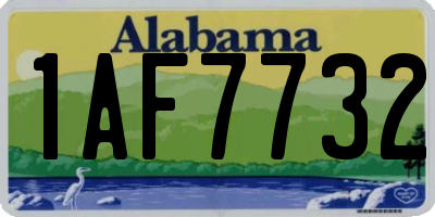 AL license plate 1AF7732
