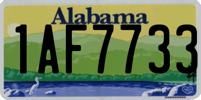 AL license plate 1AF7733