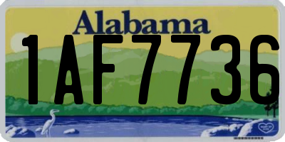 AL license plate 1AF7736