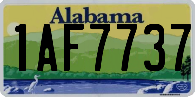 AL license plate 1AF7737